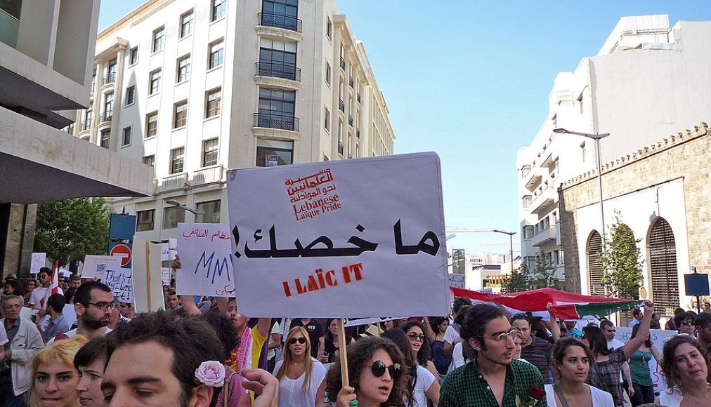 Une manifestation en faveur de la laïcité au Liban en 2010 Une manifestation en faveur de la laïcité au Liban en 2010 / ©Wikimedia Commons/Shakeeb Al-Jabri/CC BY-SA 2.0