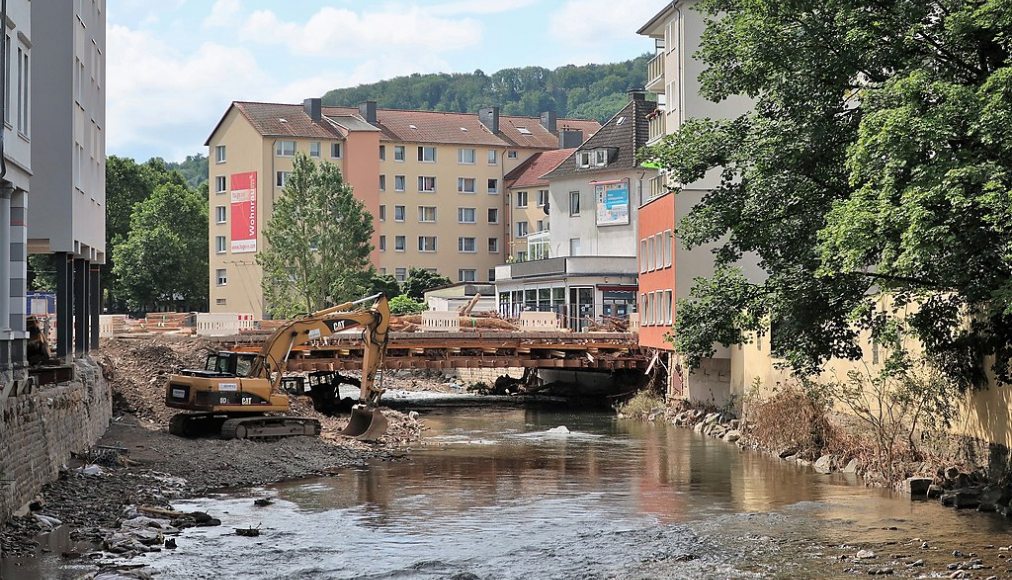 Dégâts causés par les inondations à Hagen, Rhénanie-du-Nord-Westphalie Dégâts causés par les inondations à Hagen, Rhénanie-du-Nord-Westphalie / ©Bärwinkel Klaus, CC BY-SA 4.0 Wikimedia Commons