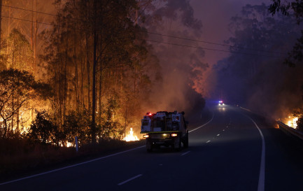 Incendie en Australie. Photo prise à Nabiac, le 12 novembre 2019 / Keystone / EPA AAP